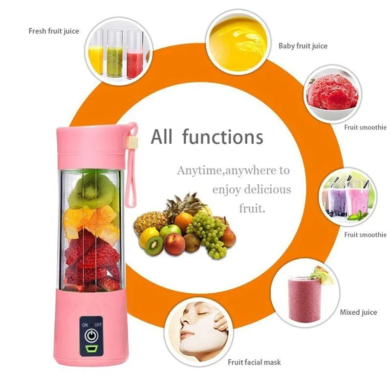 Portable Mini Electric Juicer USB Charging Kitchen Blender